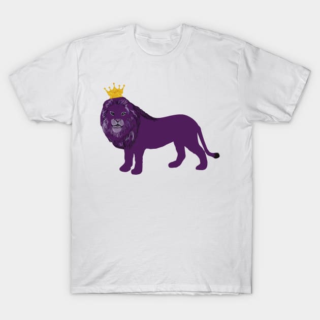 Purple Lion T-Shirt by Manitarka